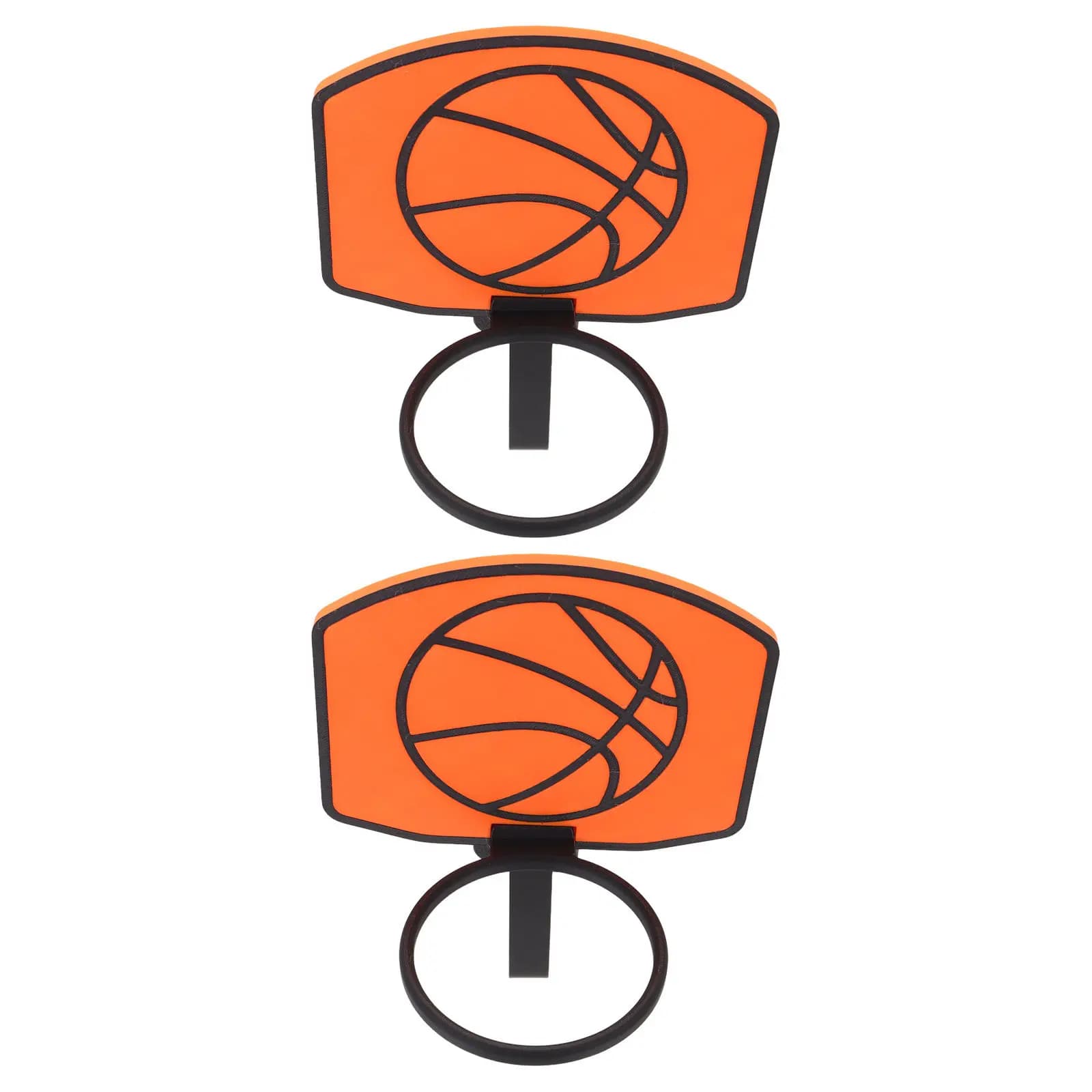 2Pcs Clip on Basketball Hoop for Garbage Can with Backboard Indoor Mini Trash Hoop Decor Office Bedroom Kitchen Wastebasket