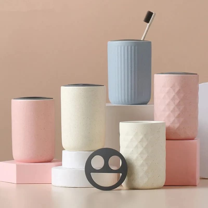 Nordic Solid Color Toothbrush Holder Ceramic Tooth Brush Household Toothpaste Storage Tools Bathroom Supplies