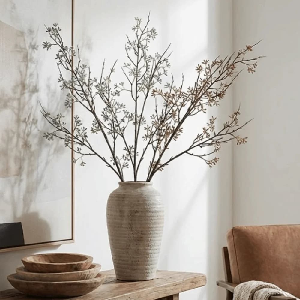 Artificial Eucalyptus Coppers Handmade with Green Berries, Realistic Effect, for Plastic Floral Compositions