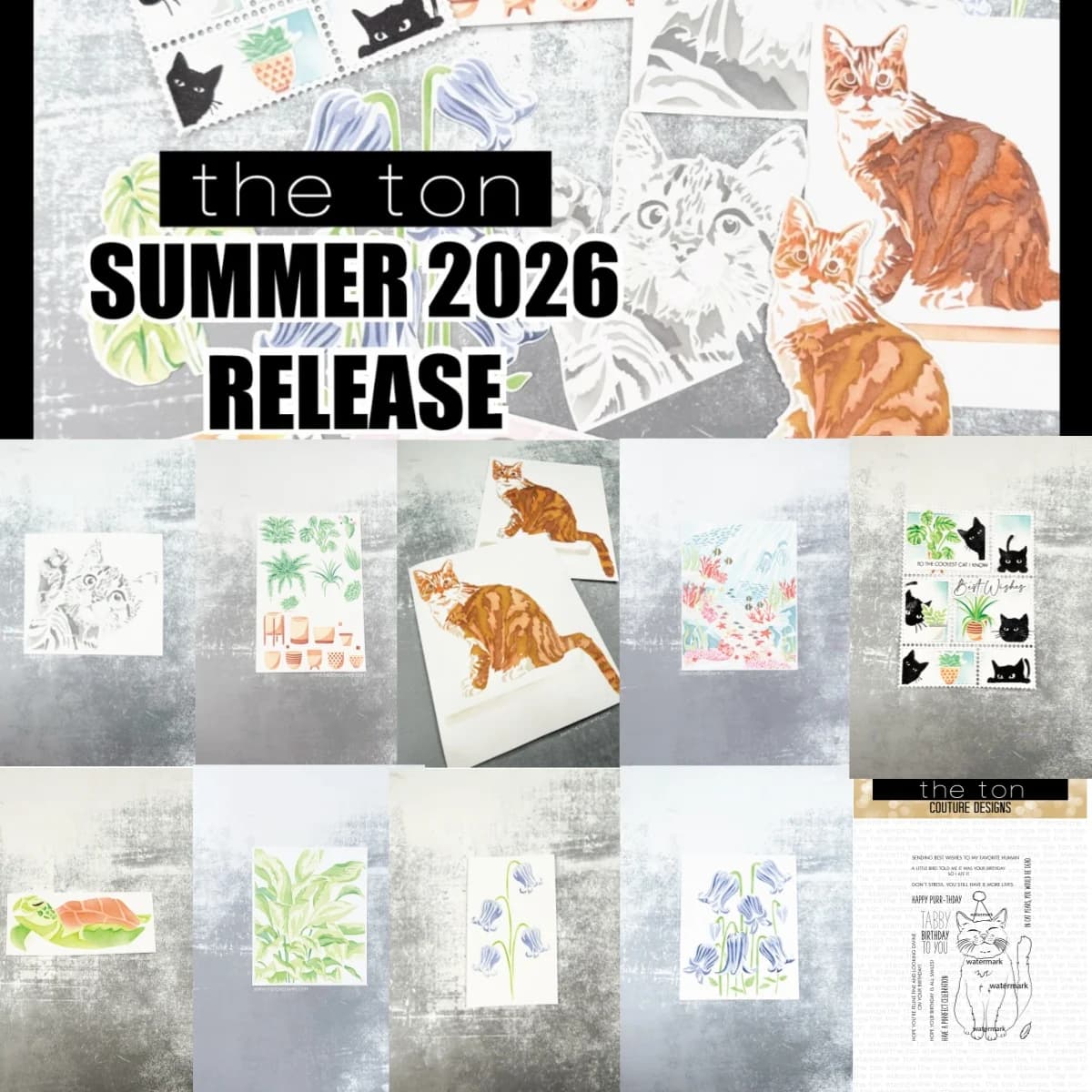 New 2026 Cats Clear Stamps Planters Clematis Buds Layering Stencils Metal Cutting Dies for DIY Making Card Scrapbook Craft