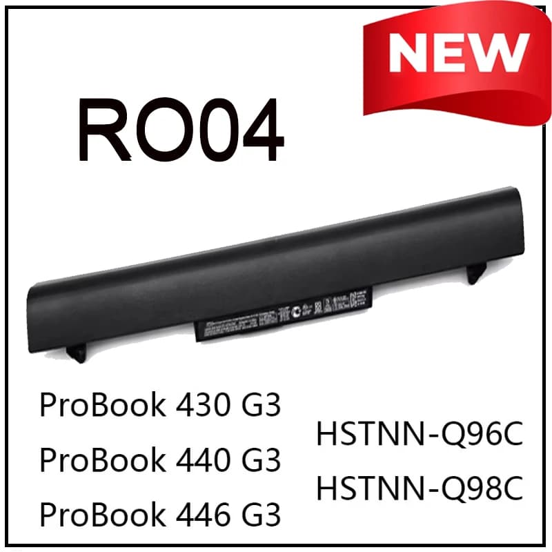 Batteria per Laptop RO04 Compatibile con HP ProBook 430 440 446 G3 RO06 RO04XL RO06XL HSTNN Q96C Q98C HSTNN-LB7A 805292-001 HSTNN-DB6Y