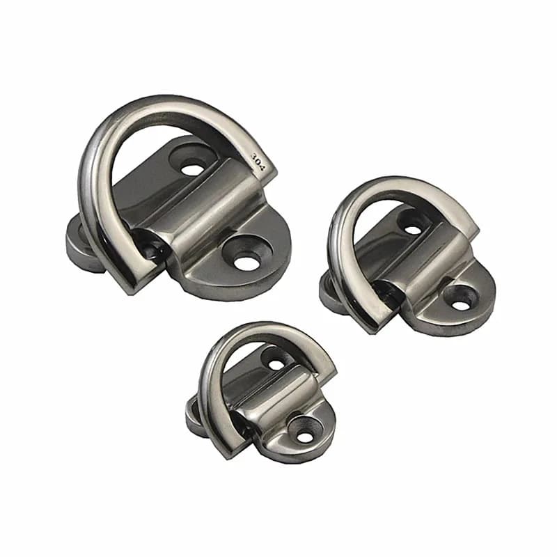 1PCS In Acciaio Inox 304/316 Anello di trazione D-ring Maniglia industriale Supporto per cavo marino Yacht Corda Anello di fissaggio Accessorio