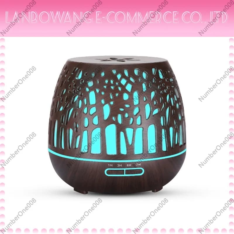 Diffusore di Aromi e Umidificatore da 400ml con Effetto Legno - Mini Atomizzatore da Tavolo per Casa