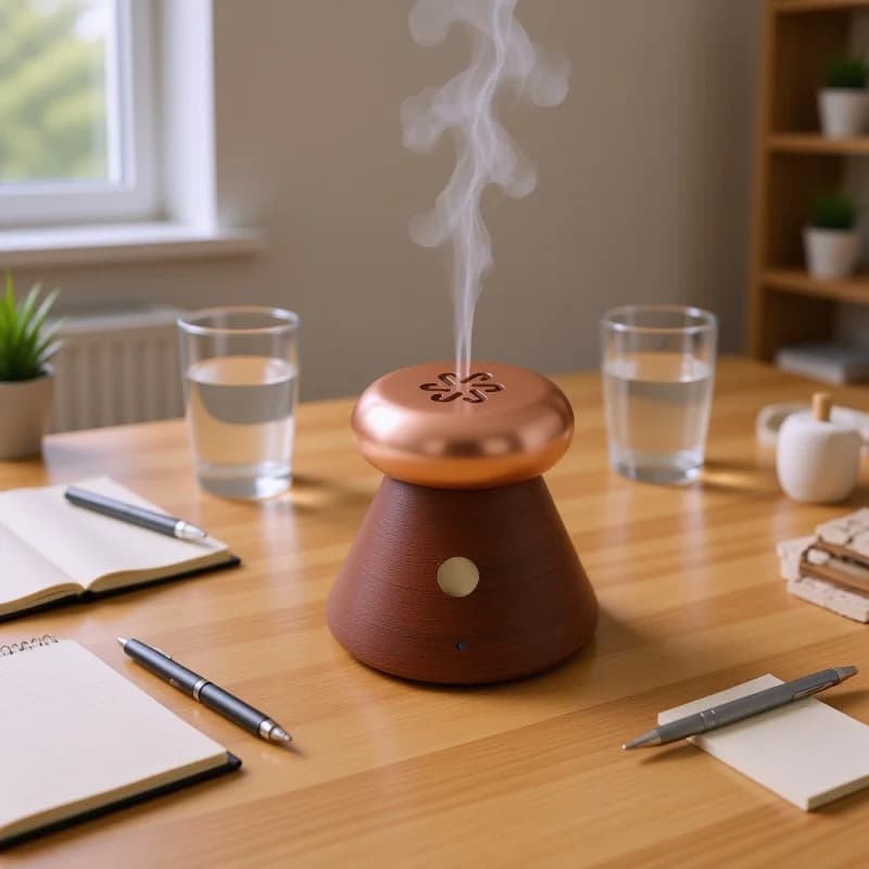 Waterless Essential Oil Diffuser Wooden Auto Shut Off Scent Diffuser For Home Office Bedroom
