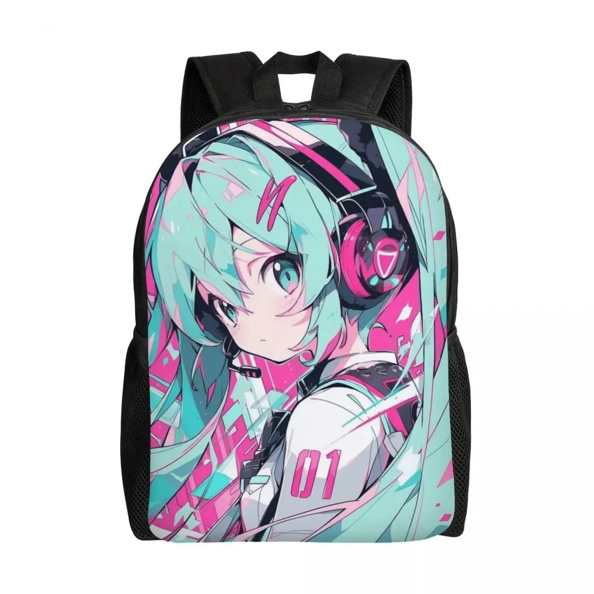 Zaino personalizzato con stampa 3D Hatsuned Mikues per voce Anime School College Borse da viaggio Donna Uomo Bookbag Adatto per laptop da 15 pollici
