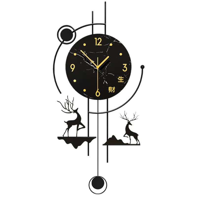 Luxury wall clock, high-end decoration for living room and restaurant, silent and simple clock to hang on the wall