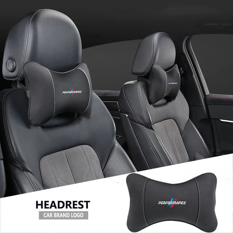 1Pcs Car Seat Headrest Auto Logo Neck Pillow For BMW Performance E46 E36 E39 E90 E91 E92 E87 E53 E60 E84 G30 G32 G01 F40 F20 G08