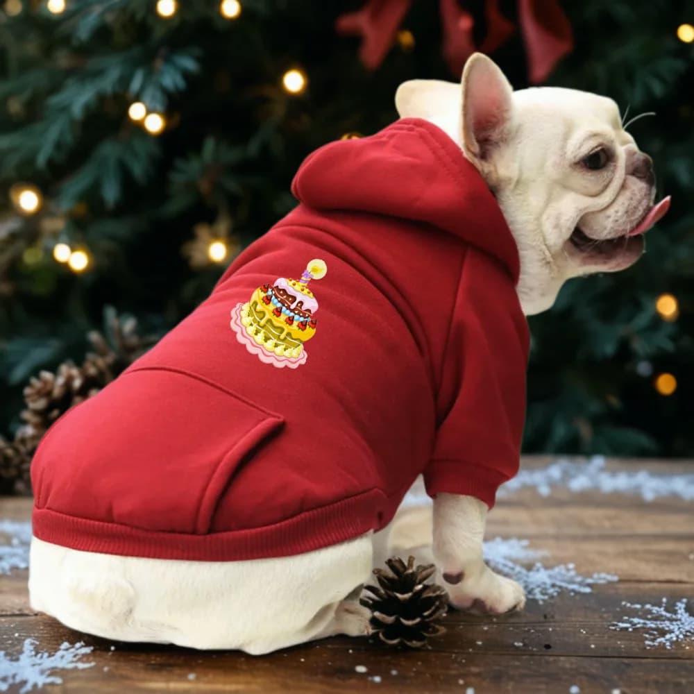 Felpa con cappuccio per cani con torta Felpa con cappuccio per razze piccole-grande Marrone con accenti gialli per felpa con cappuccio per cani autunnali e invernali