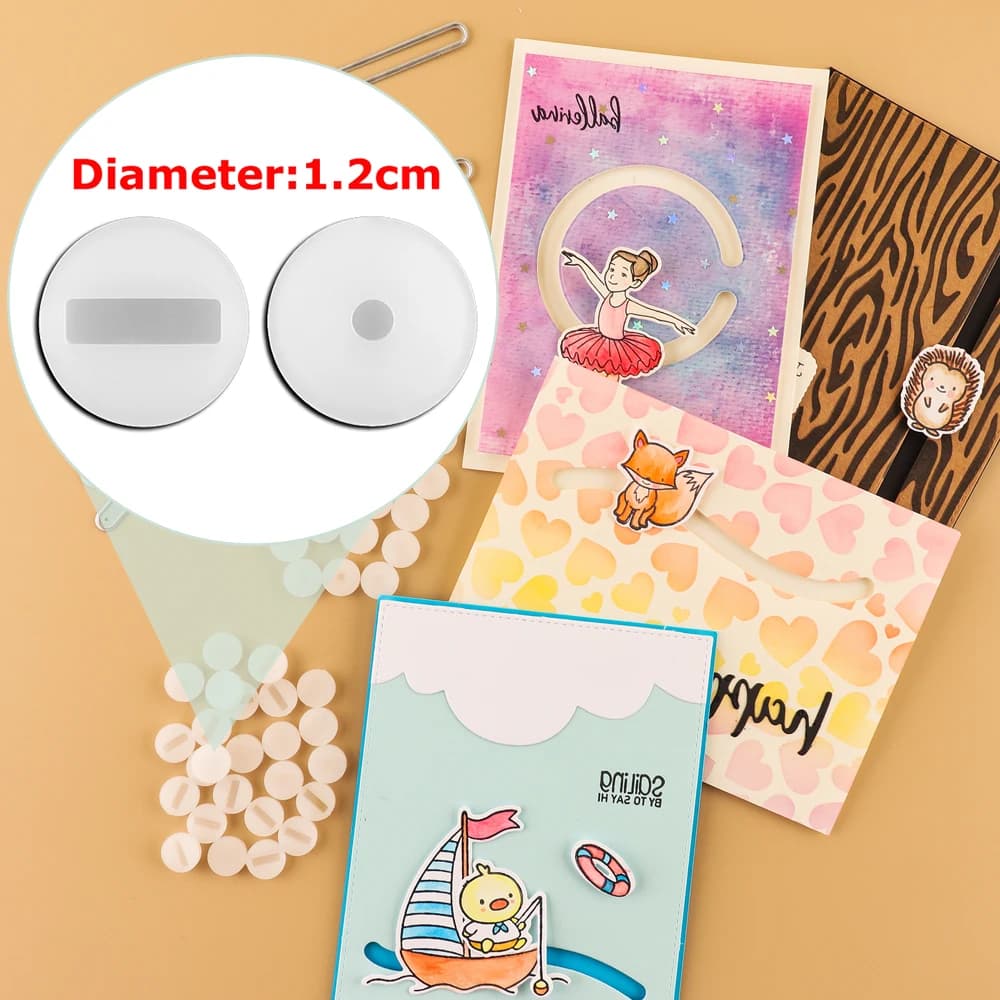 Gliders Rotating Sliding Track Slider Dies Set Adhesive Sheet Strips for Adding Depth Slider Cards Project DIY Scrapbooking 2024