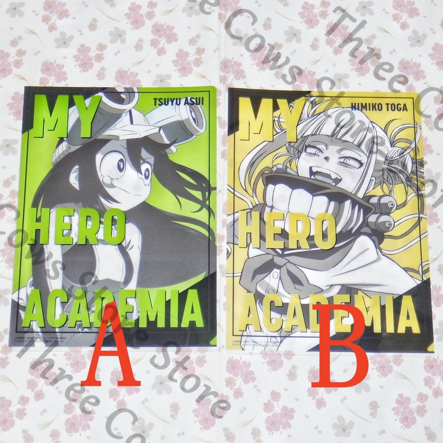 Anime My Hero Academia Asui Tsuyu Cosplay Cartella Accessorio Mascotte Cartoon Versione giapponese File di carta Ornamento Ambito Ventole Regalo