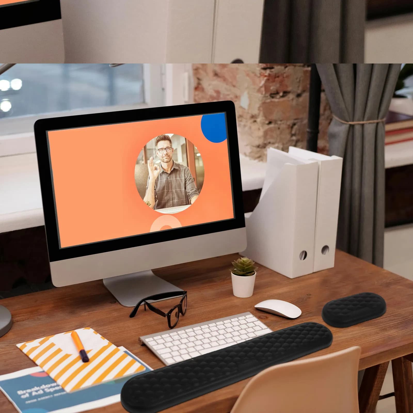 Set di 1 Cuscinetto Ergonomico in Silicone per Polso, Supporto Comodo per Tastiera e Mouse, per Ufficio e Casa