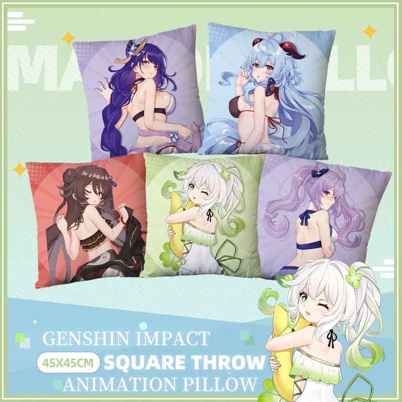 Genshin Impact Sexy Cuscino da tiro Camera da letto Divano Anime Letto Federa alla moda