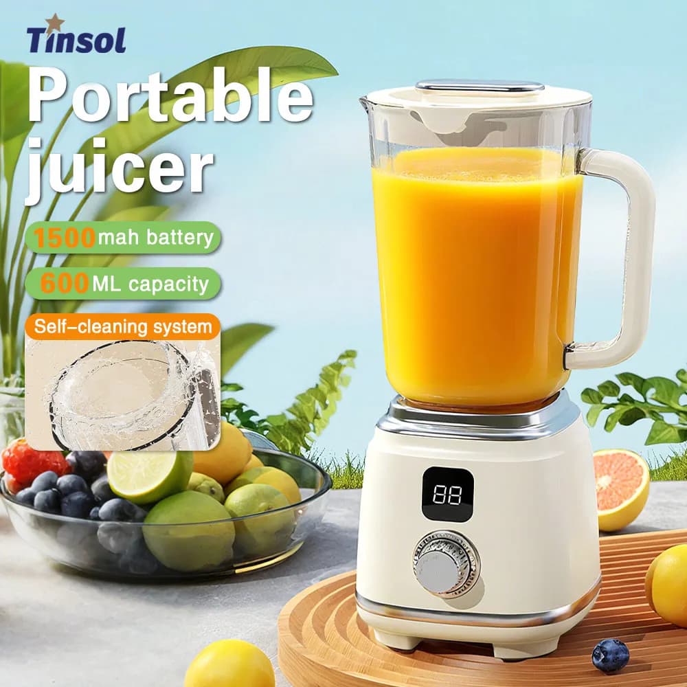 TINSOL Multifunctional Squeezer Domestic 10 Lame Spremiagrumi Multifunctional Ice Mill High Succo Yield, Kitchen Tools