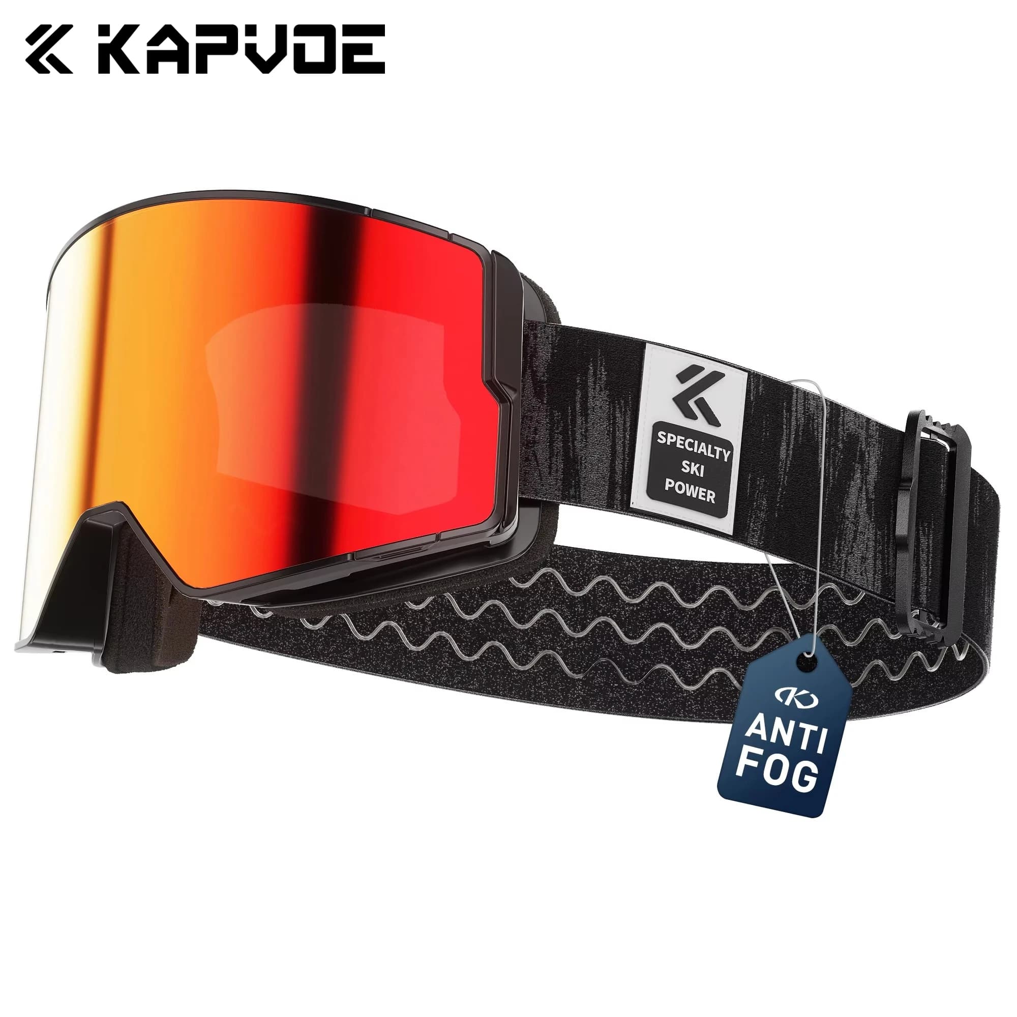 Kapvoe Skiing Eyewear Photochromic Snow Goggle with Box Ski Sunglasses Snowboard Anti-Fog Mask Eyewear Kit UV400 Winter Sports