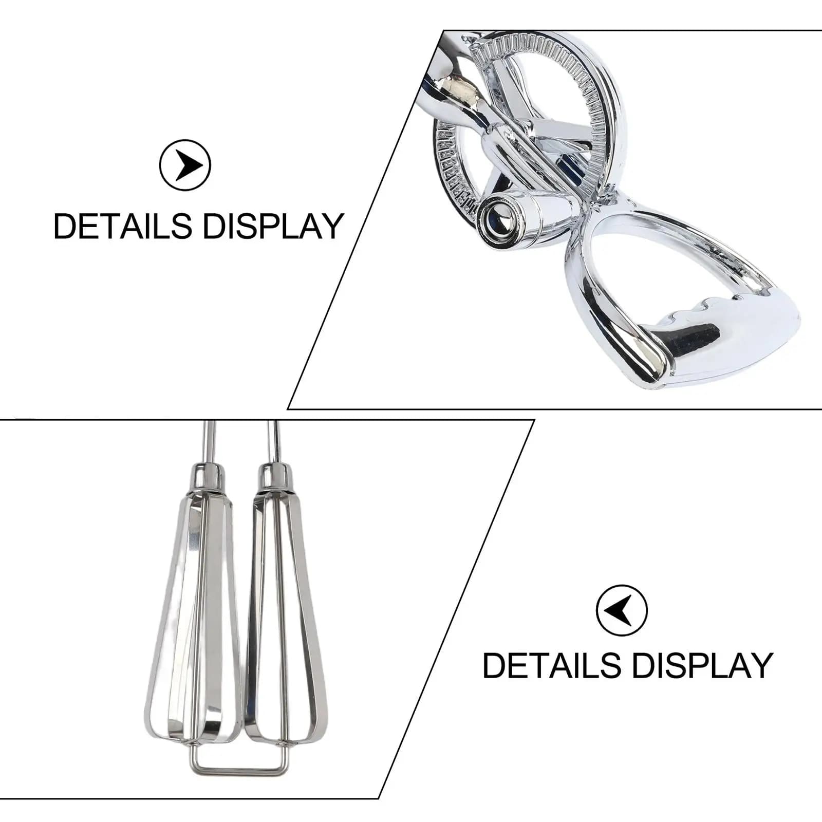 Multi Purpose Hand Crank Mixer for Kitchen for Mixing For Eggs Cream Dough and Sauces with Stainless Steel Construction