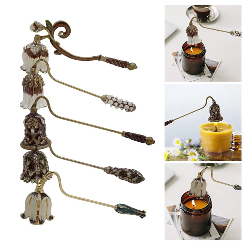 Elegant candle extinguisher Long sleeve Candle cutter Metal stopper Snuffer stoppino Home decoration Gift