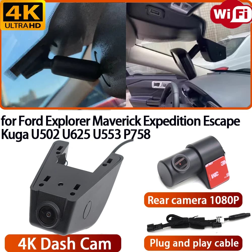 for Ford Explorer Maverick Expedition Escape Kuga U502 U625 U553 P758 Video Recorder 4K Lens DVR Dash Cam Wifi OEM Camera