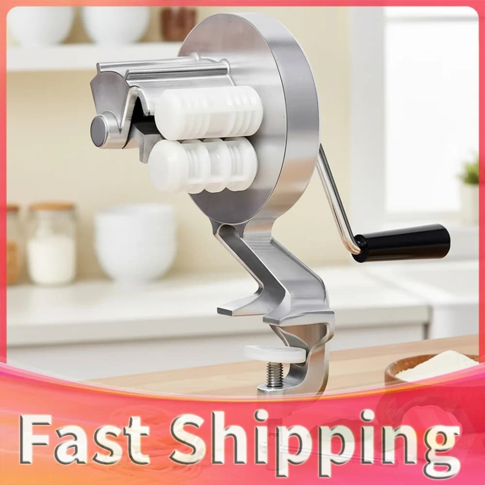 Manual Cavatelli Maker Machine Hand Crank Macaroni Maker for Authentic Italian Pasta