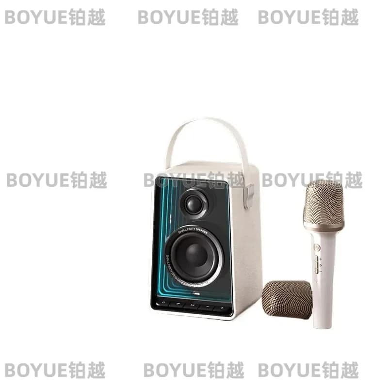 Portable Karaoke Speaker with Microphone Desktop Audio System Wireless Bluetooth Home Party Singing Machine Mini Sound Box