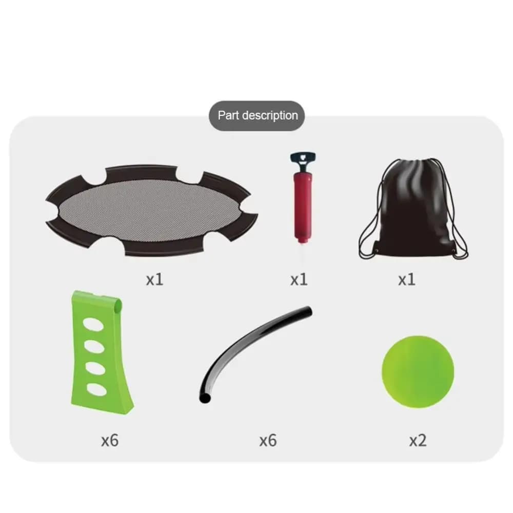 Inflatable Volleyball Game Foldable with Transport Bag, Portable Volleyball Game with 2 Balloons for More Players