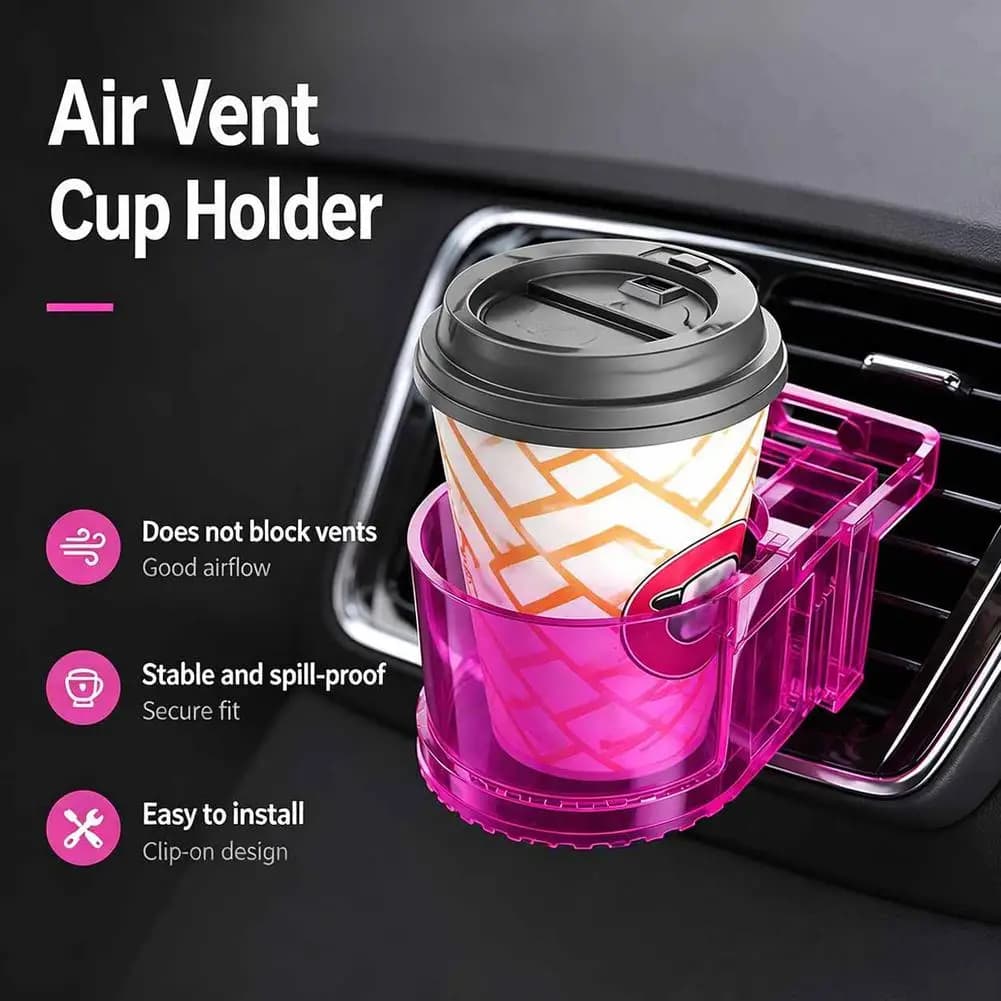 Universal Car Air Vent Cup Holder Adjustable Drink Bottle Mount Stand Multifunctional Auto Storage Rack Car Accessories