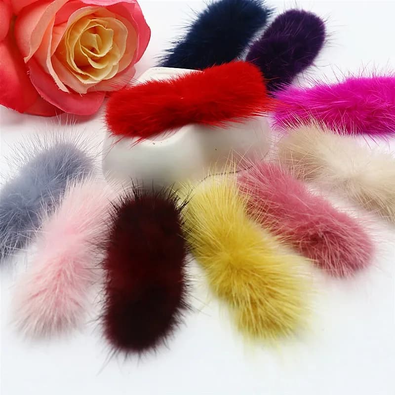 5/10 Pz 3*7 Cm Visone Pom-pom Papillon FAI DA TE Tornante Copricapo Corpetto Papillon FAI DA TE Arco Accessory of Hairs Case Telephone Handicraft Material