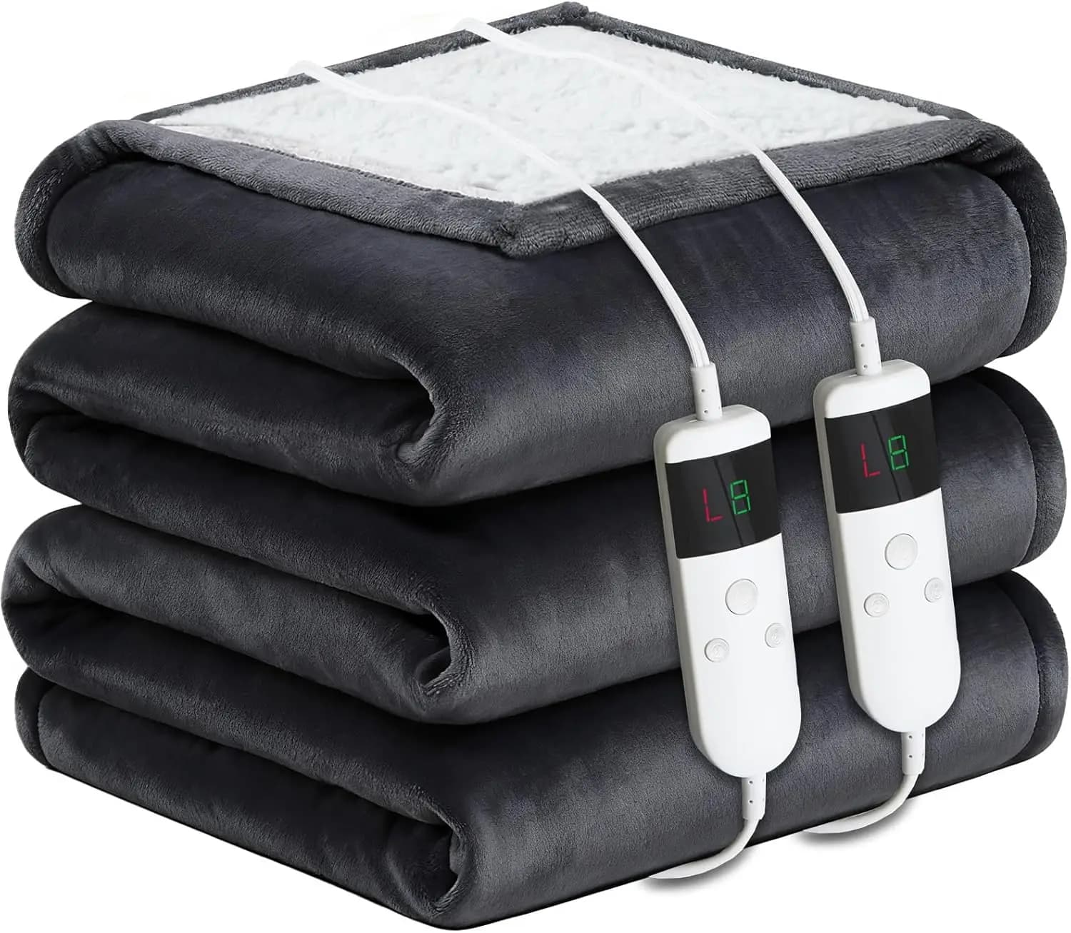 Coperta riscaldata elettrica Queen Size con 10 livelli di calore, spegnimento automatico e lavabile in lavatrice