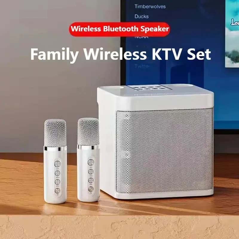 Macchina per karaoke con doppio microfono per adulti e bambini Sistema di altoparlanti PA Bluetooth portatile con 2 microfoni wireless per la casa
