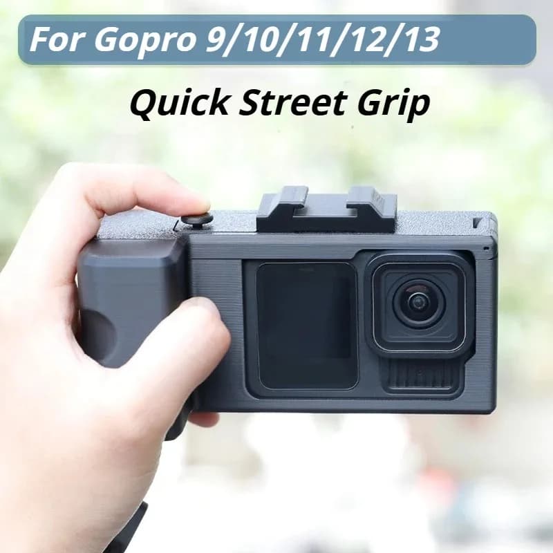 Per GoPro Hero 9/10/11/12/13 StreetGrip Vlog Supporto Maniglia per foto Fotocamera sportiva Supporto per impugnatura a sgancio rapido GOPRO Shoot Accessori
