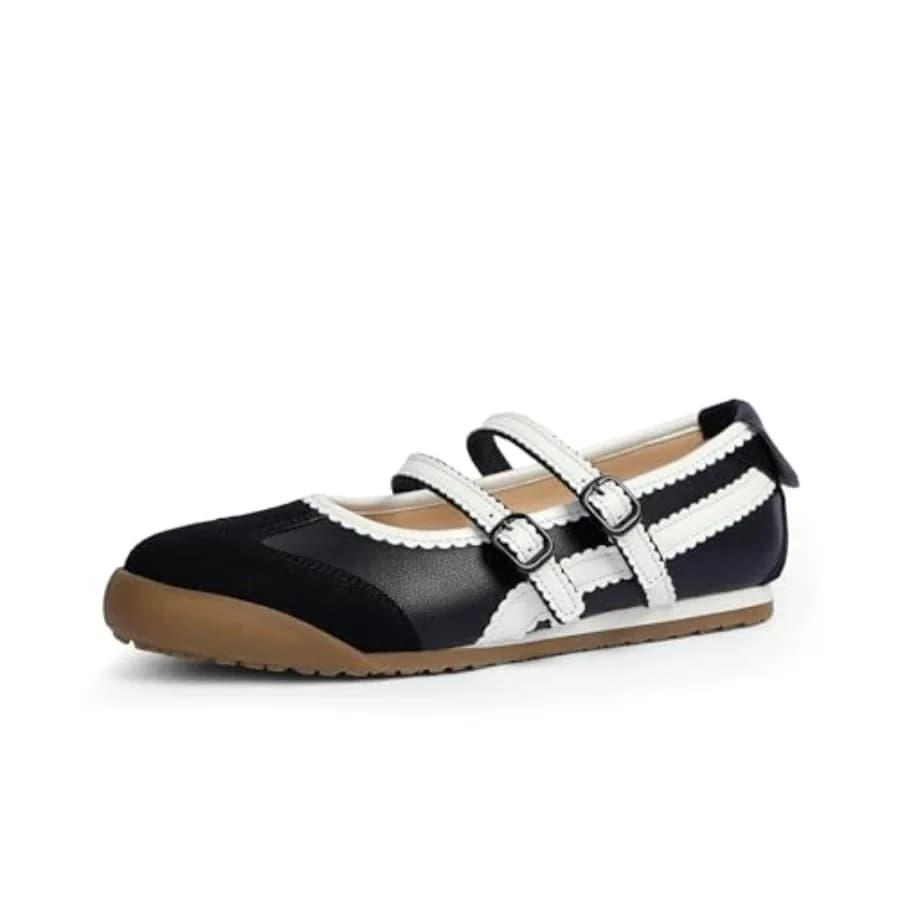 Sneakers alla Moda Tigeridea per Donne, Scarpe Mary Jane Comode e Piatte con Due Cinturini