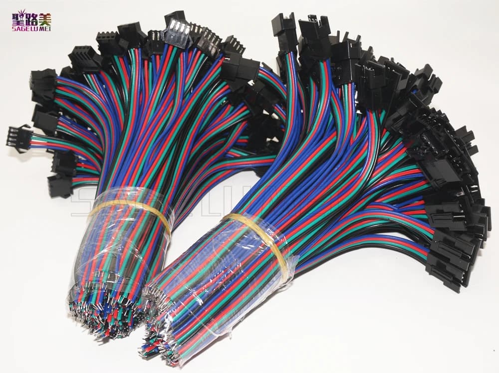 2pin 3pin 4pin 5pin 6pin connettore led Maschio/femmina JST SM 2 3 4 5 6Pin Spina Connettore Cavo per luce di striscia led Driver della lampada