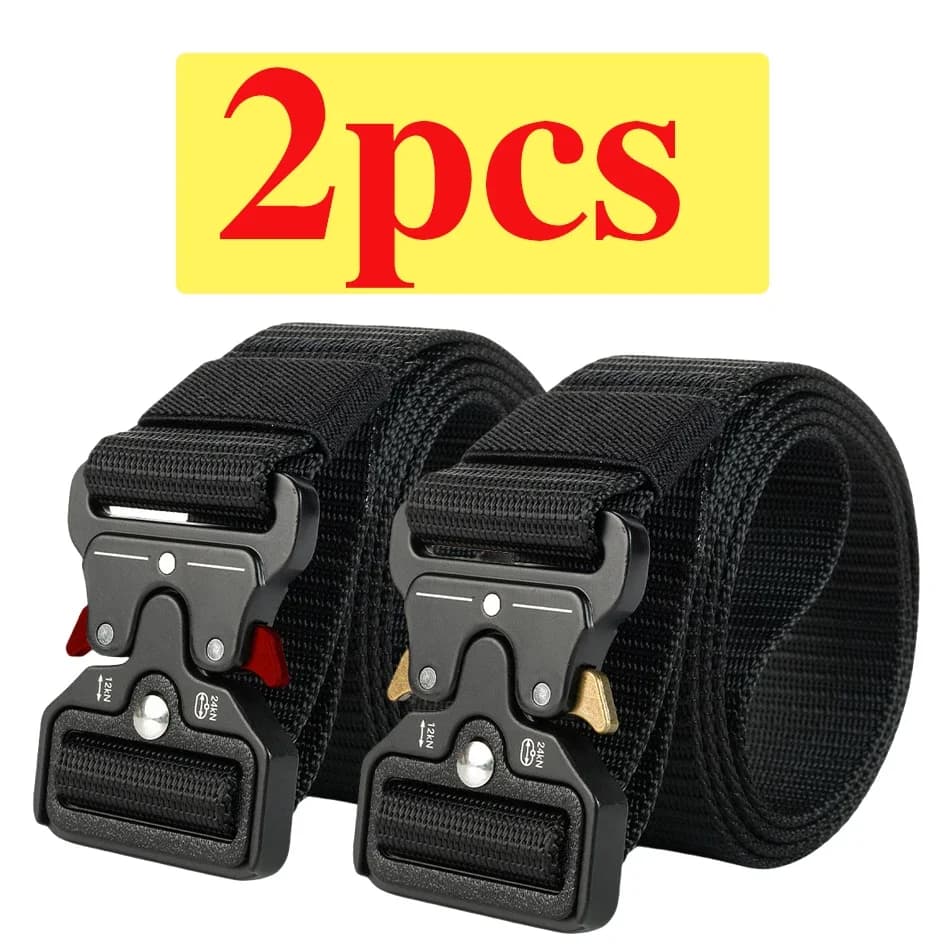 Tactical belt men's multi-functional military fan canvas belt outdoor artificial nylon training belt 2 pieces