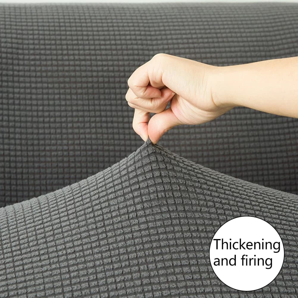 Stylish design waterproof elastic fabric cover with jacquard pattern, suitable for sofas with size from 145 to 185 cm.