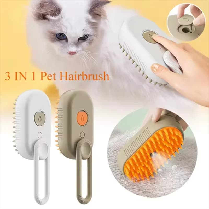 Spazzola per massaggio spray per cani e gatti Spazzola per massaggio spray a vapore a un pulsante Pieghevole girevole galleggiante per capelli Spazzola per depilazione da bagno Pettine