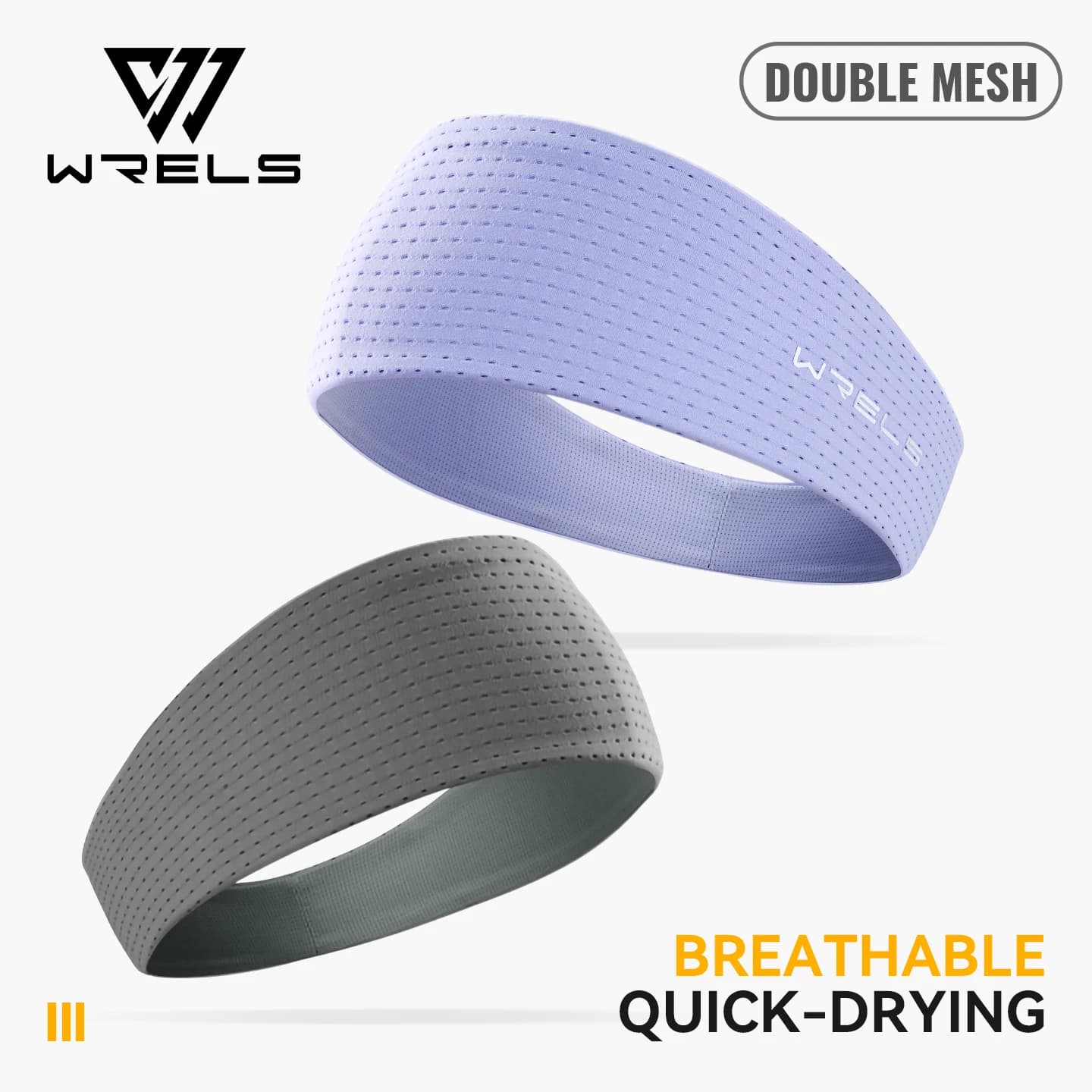WRELS Breathable Quick Drying Sports Running Hair Band Elastic Absorbent Sweat Headband Soft Cycling Jog Tennis Yoga Head Band