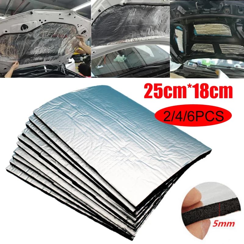 Car Sound Absorbent Thermal Insulation Mat 5mm Noise Reduction Mat Acoustic Thermal Insulation Mat Fire Resistant Car Parts