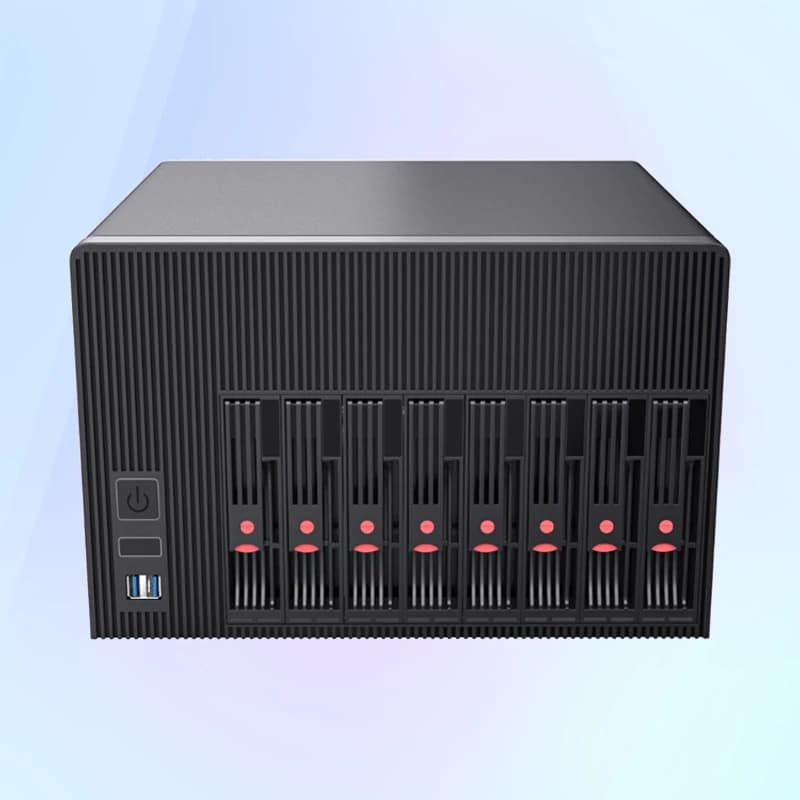 NAS C612Np Rete a 8 alloggiamenti Xeon E5 2650V4 Server di archiviazione da 2,5 pollici 3,5 pollici HDD/Ssd Omv 6X2,5G Lan Truenas Freenas