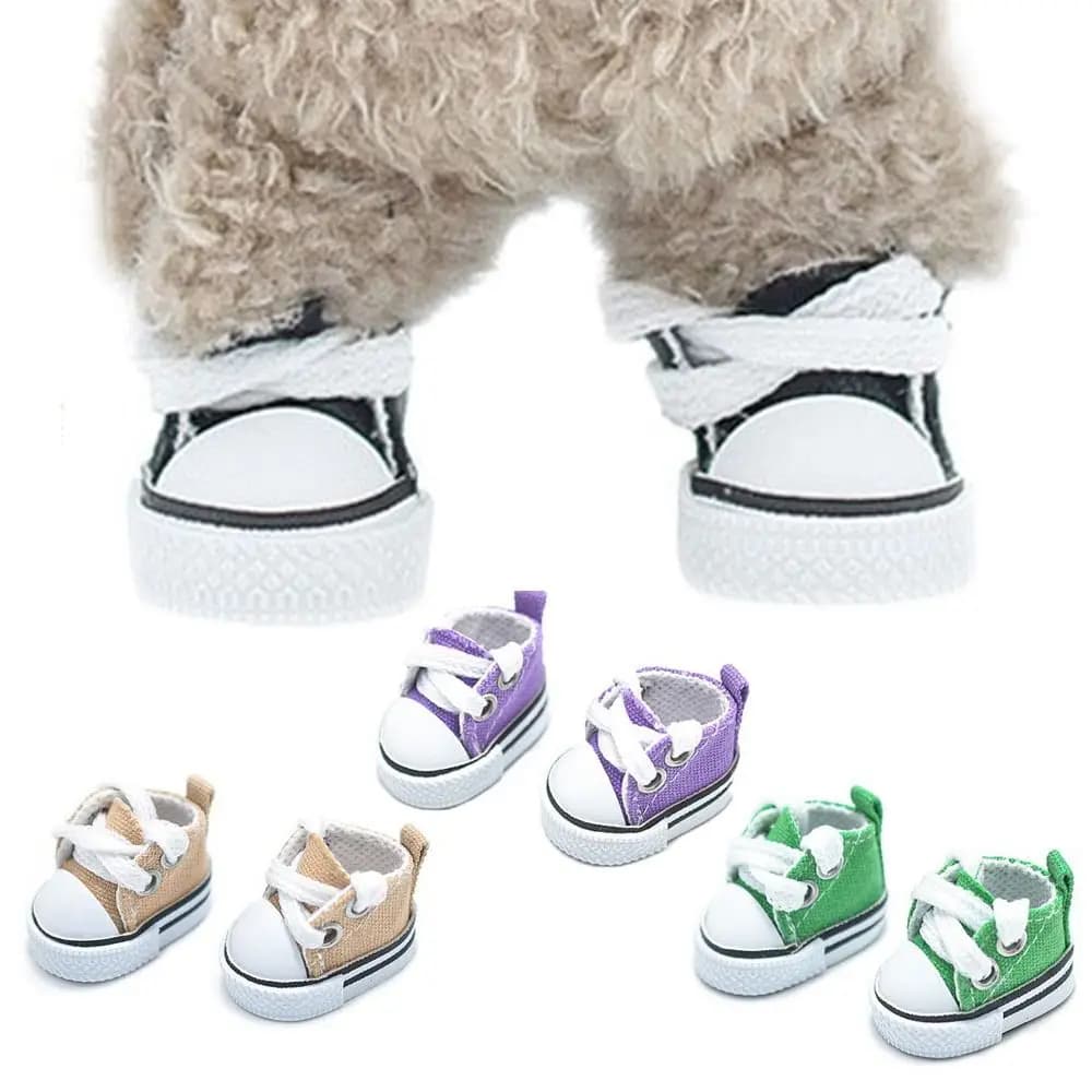 Scarpe da bambola BJD di dimensioni da 3,5 cm Materiale di tela Scarpe da ginnastica di tela di design alto superiore Scarpe casual stile casual fai da te per bambole Labubu da 17 cm
