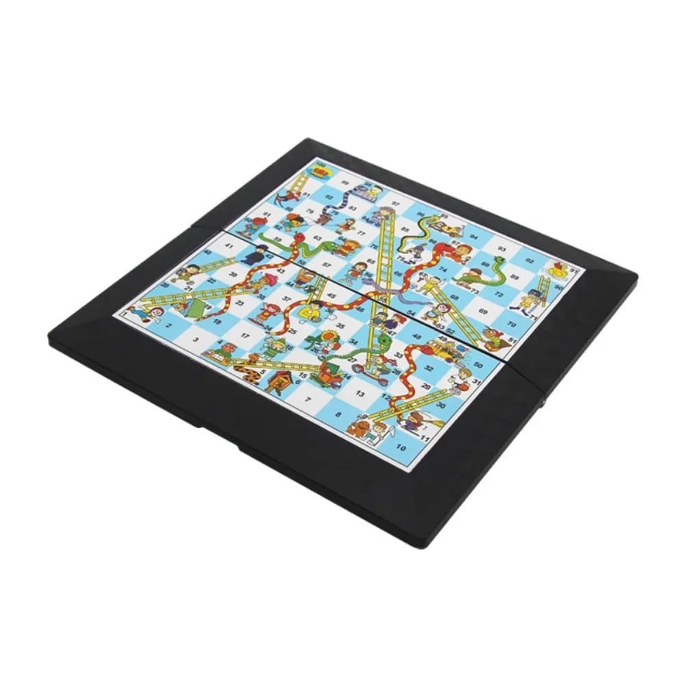 Classico gioco Ludo pieghevole Set Gioco di strategia di interazione genitore-figlio Giocattolo educativo di scacchi volanti per adolescenti Bambini