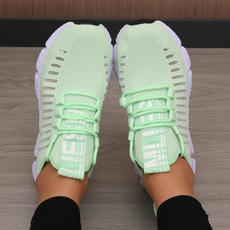 Women's Platform Sports Shoes with Fashionable Trendy Design Breathable Comfortable Shoes Outdoor Hiking Walking Casual Shoes