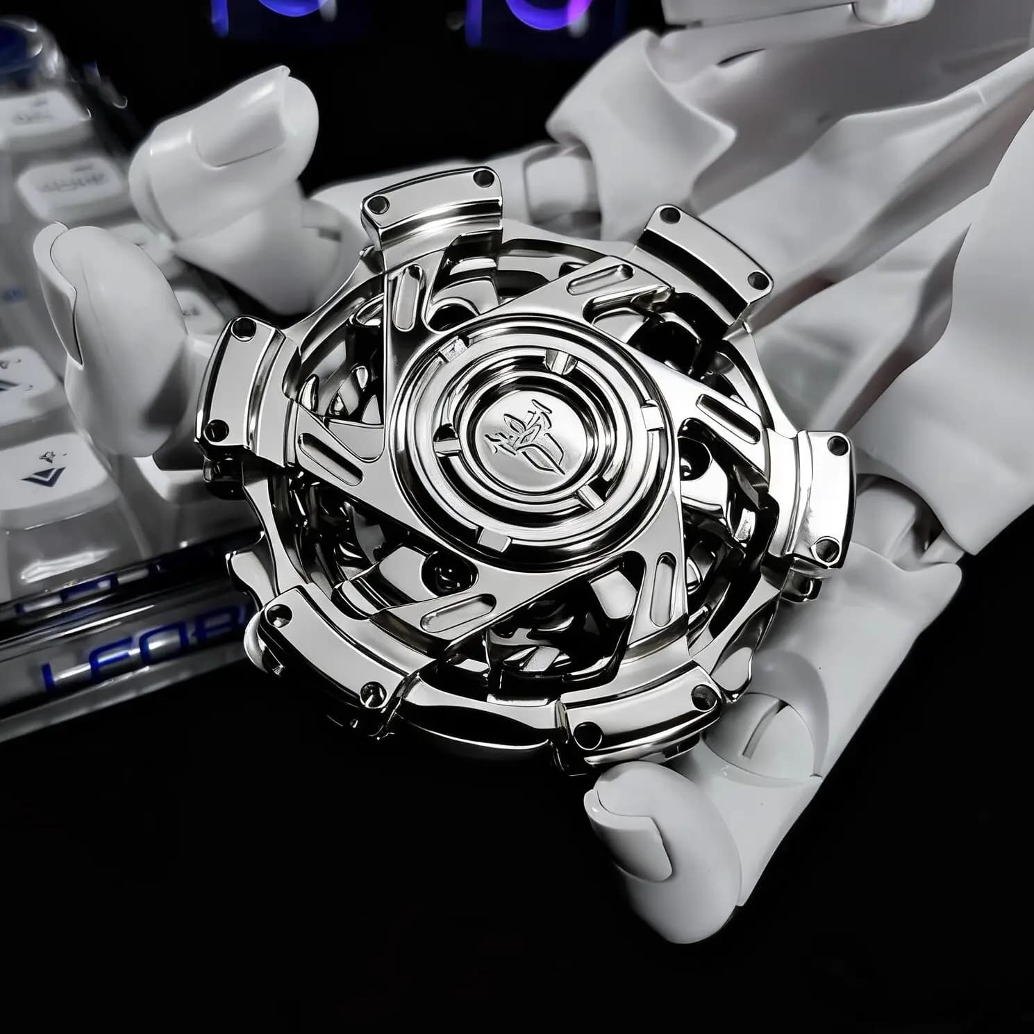 Novelty Stainless Steel EDC Hand Spinner Stress Relief Fidget Toy ADHD Gadget Unique Gift