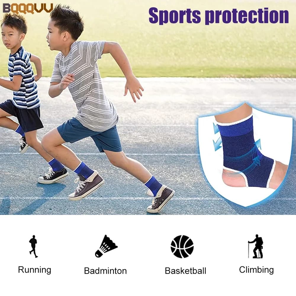 1 paio di maniche a compressione per bambini supporto per arco del piede tutore per caviglia per bambini calzino per fascite plantare per caviglia slogata o sport