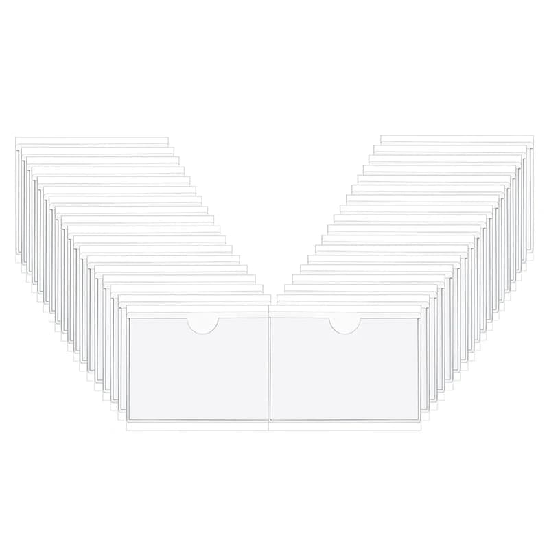 LICG 36Pcs porta carte di credito per etichette autoadesive porta tasche indice 6 x8.5cm porta carte di credito in plastica trasparente porta etichette adesive