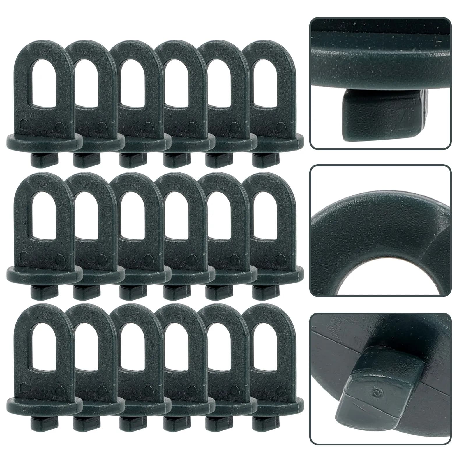 50Pcs Greenhouse Hanging Clips Premium Plastic Plant Pot Hooks Easy Install Twist Fit for Greenhouse Roof Track Flower Hangers