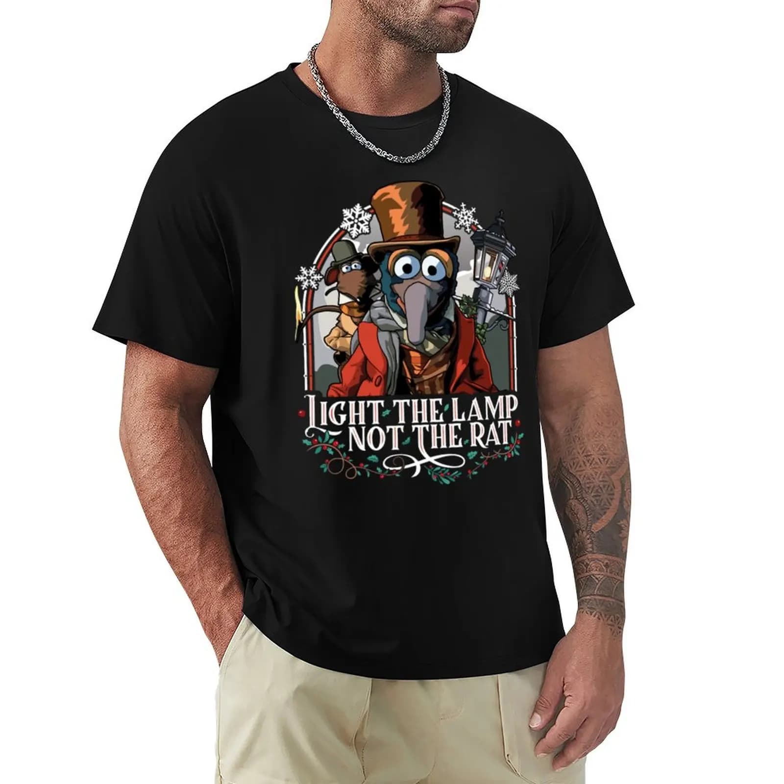 Muppet Christmas Carol - T-shirt Gonzo & Rizzo T-shirt casual alla moda a maniche corte
