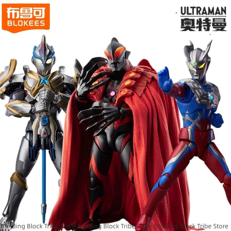 BLOKEES Ultraman Building Blocks Legendary Edition Tiga X Blazar NoaToys Educational Assembly Models Creative Ornaments Gifts