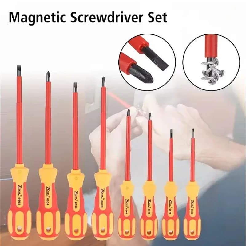 10In1 Insulated Screwdriver Set VDE Electrical Insulation Cross Slotted Screwdriver Kit With Storage Bag Electrician Repair Hand