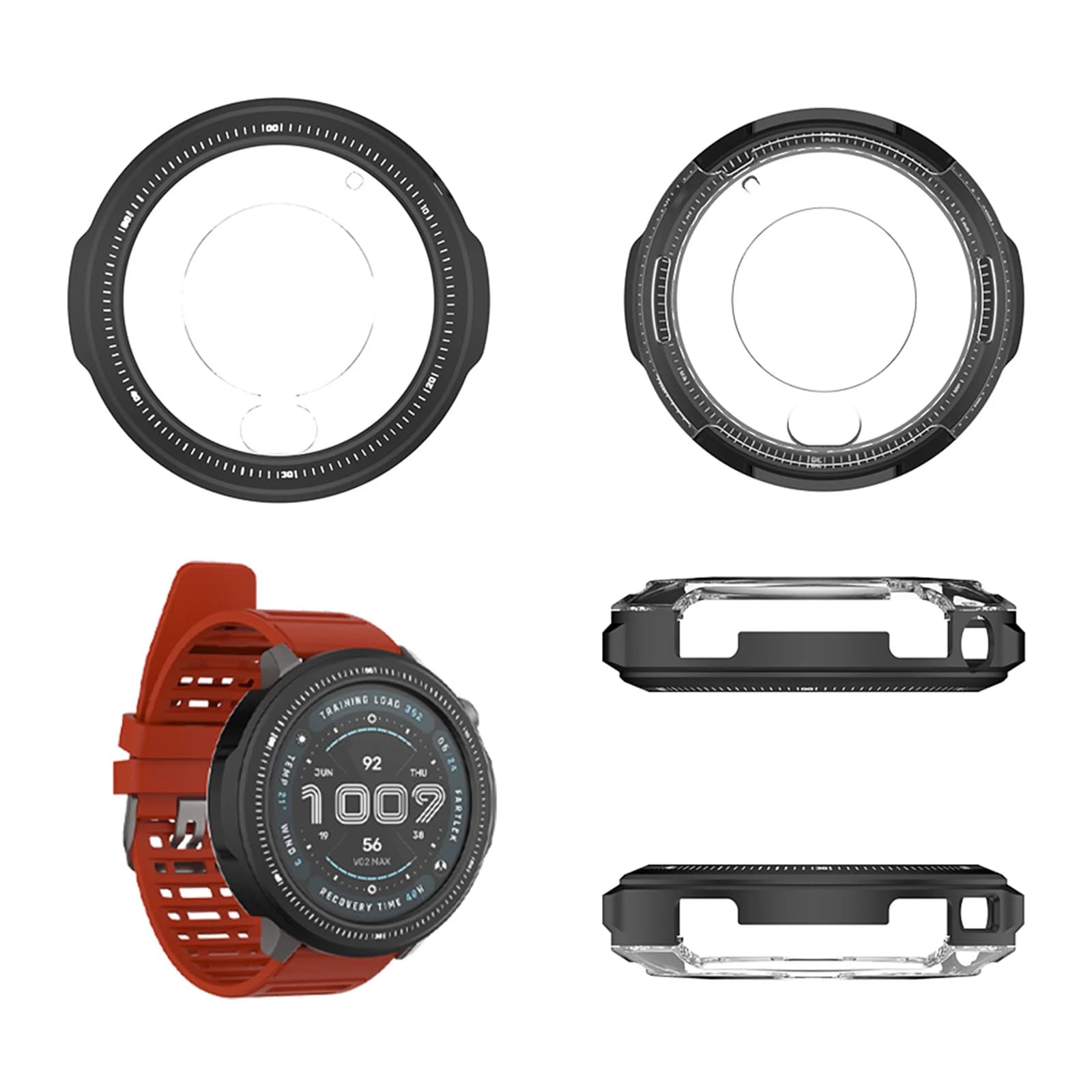 Protective Bumper Shell Hollow Drop-Resistant Watch Case Accessories Compatible for Amazfit Balance 2 Smart Watch 47mm