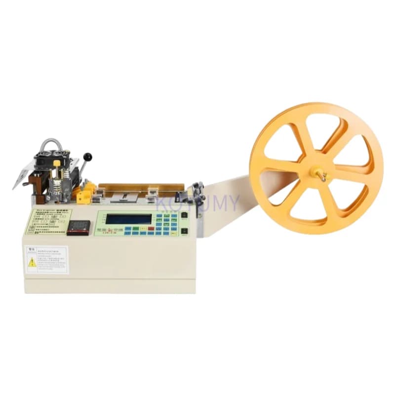 KOTUMY 988T 220V Automatic Hot & Cold Tape Cutting Machine, Cutter for Zipper, Velcro, Webbing, Elastic Band
