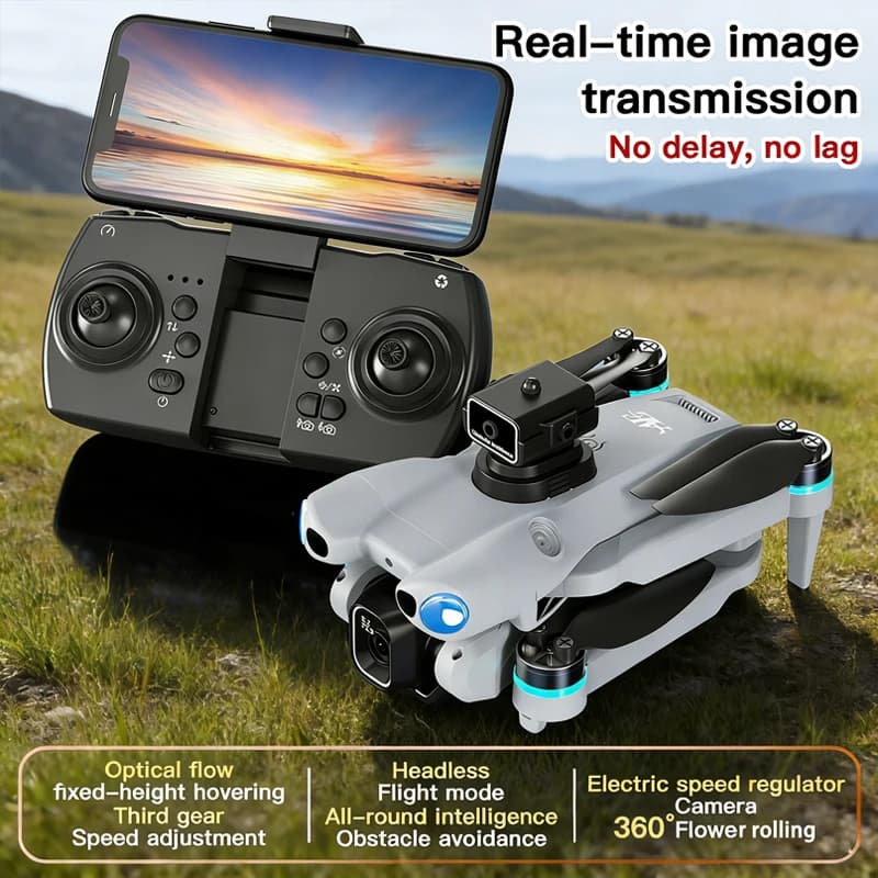 Drone AE5Pro HD 4K con Doppio WiFi FPV e Sistema di Evitamento Ostacoli, Quadricottero Professionale per Fotografia Aerea